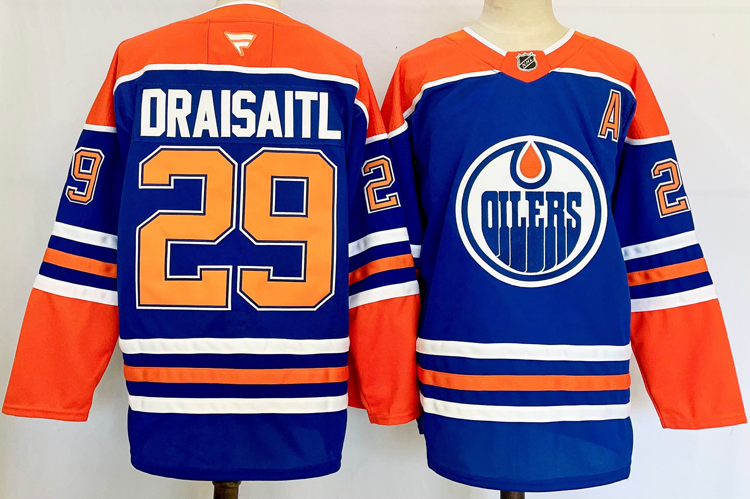 Men Edmonton Oilers #29 Draisaitl Blue 2025 Home Premier Player NHL Jersey style 1